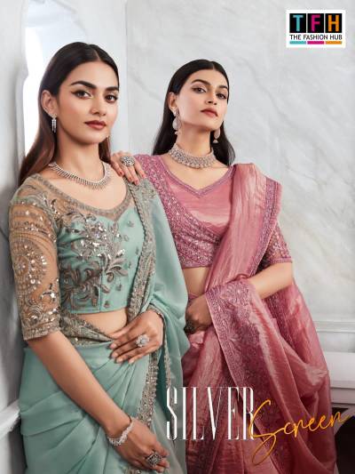 SILVER SCREEN VOL-19 BY TFH SOFT SHINE SILK SAREE WHOLESALER IN INDIA